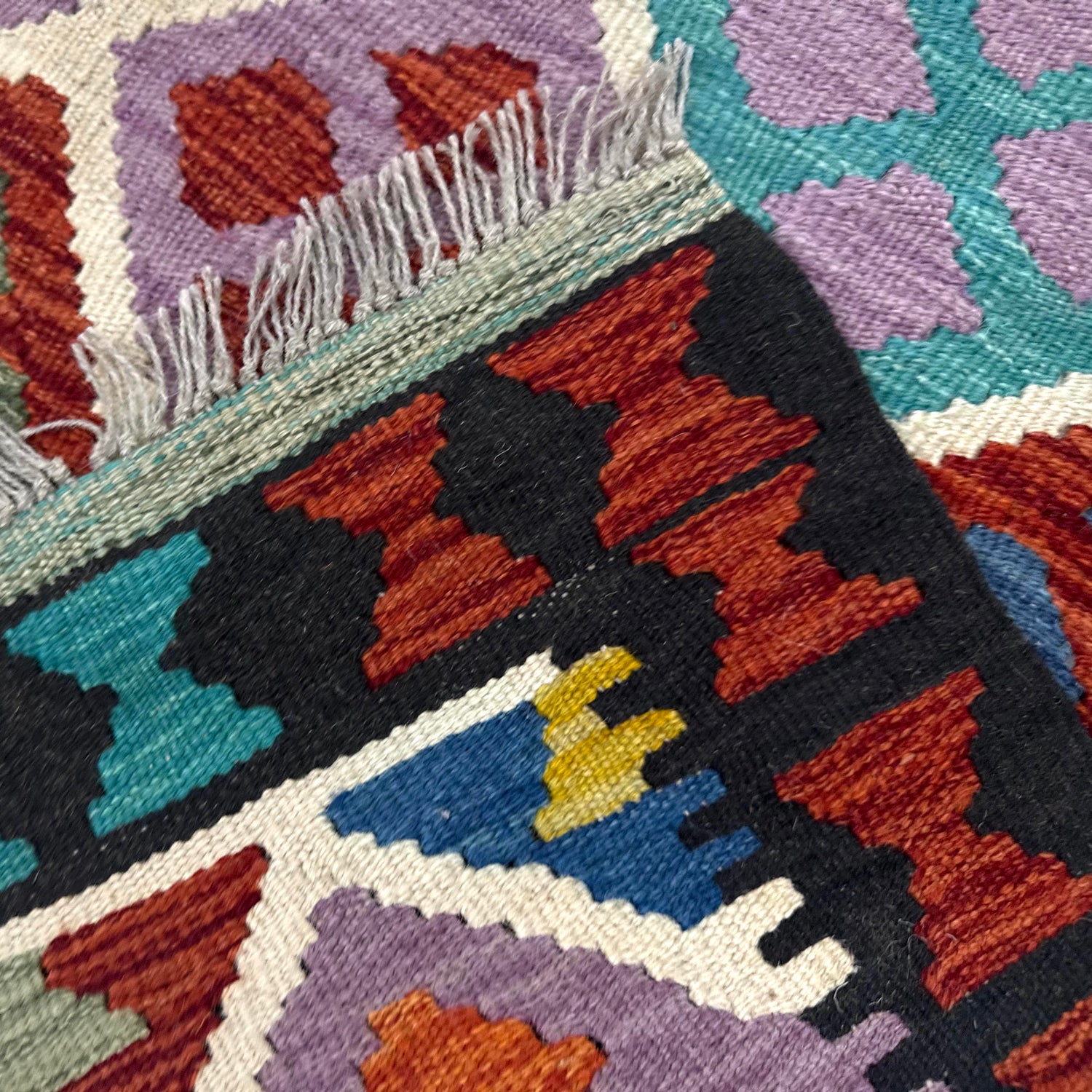 Handmade Multi Kilim Geometric 3x5 ft