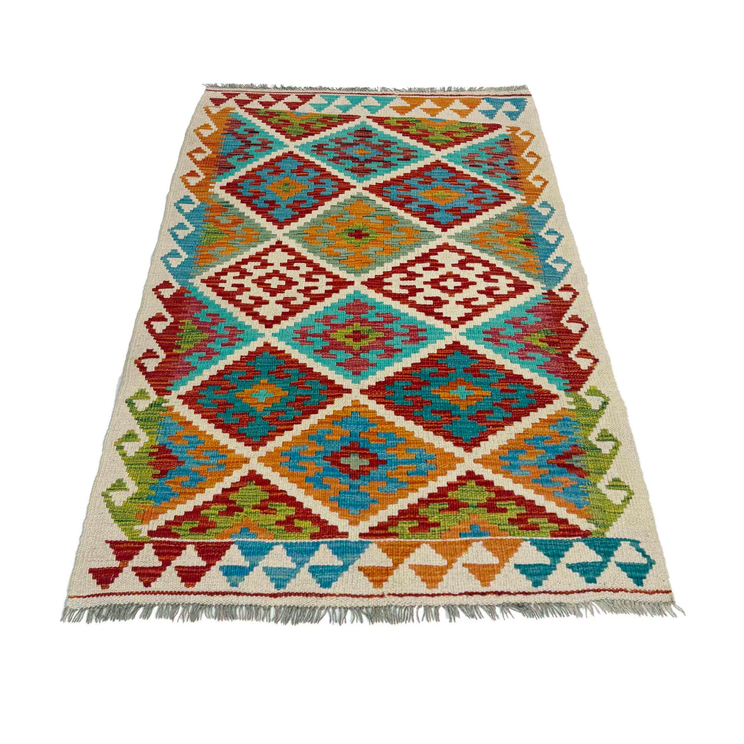 Handmade Multi Kilim Geometric 3x5 ft