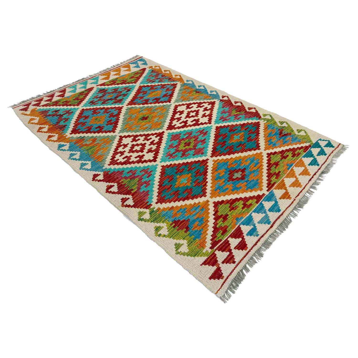 Handmade Multi Kilim Geometric 3x5 ft