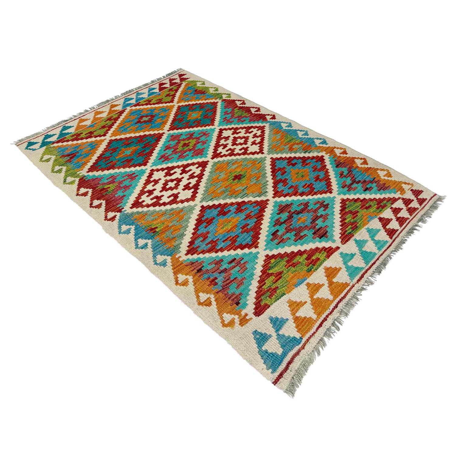 Handmade Multi Kilim Geometric 3x5 ft