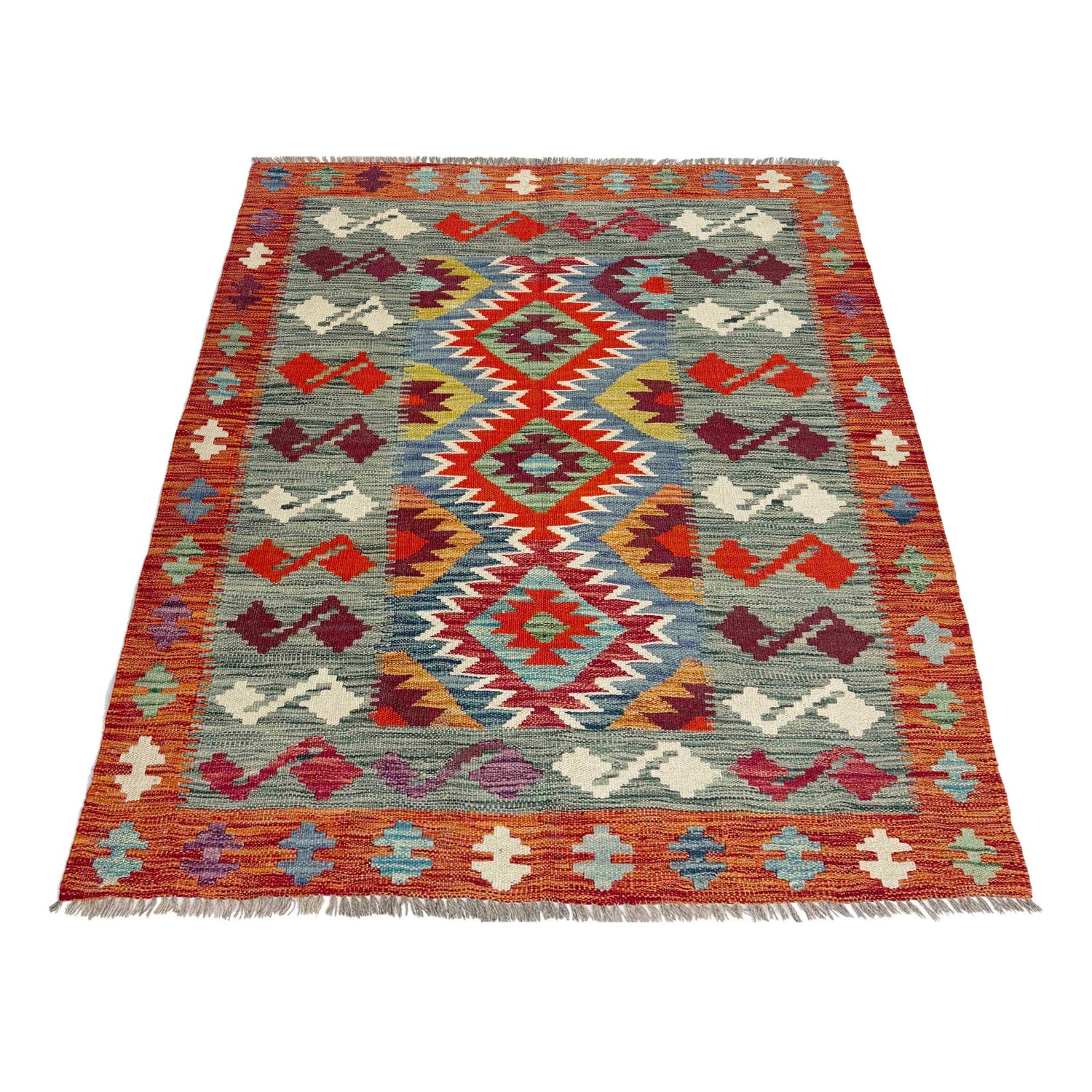 Handmade Multi Kilim Geometric 3x5 ft