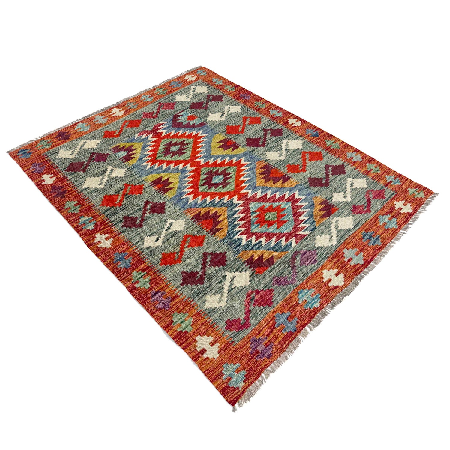 Handmade Multi Kilim Geometric 3x5 ft