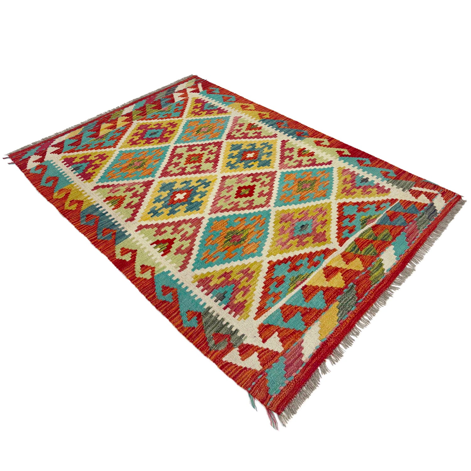 Handmade Multi Kilim Geometric 3x5 ft
