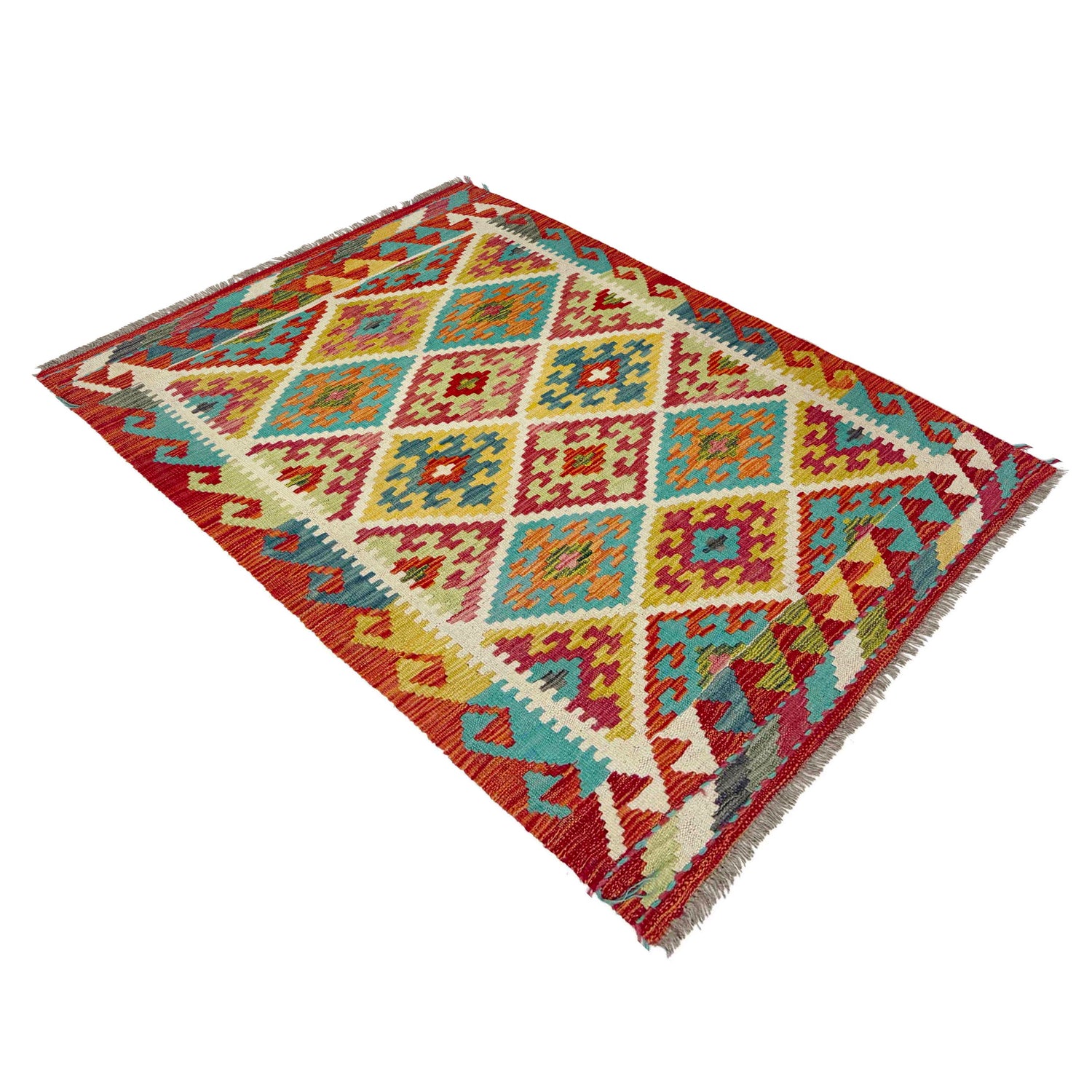 Handmade Multi Kilim Geometric 3x5 ft