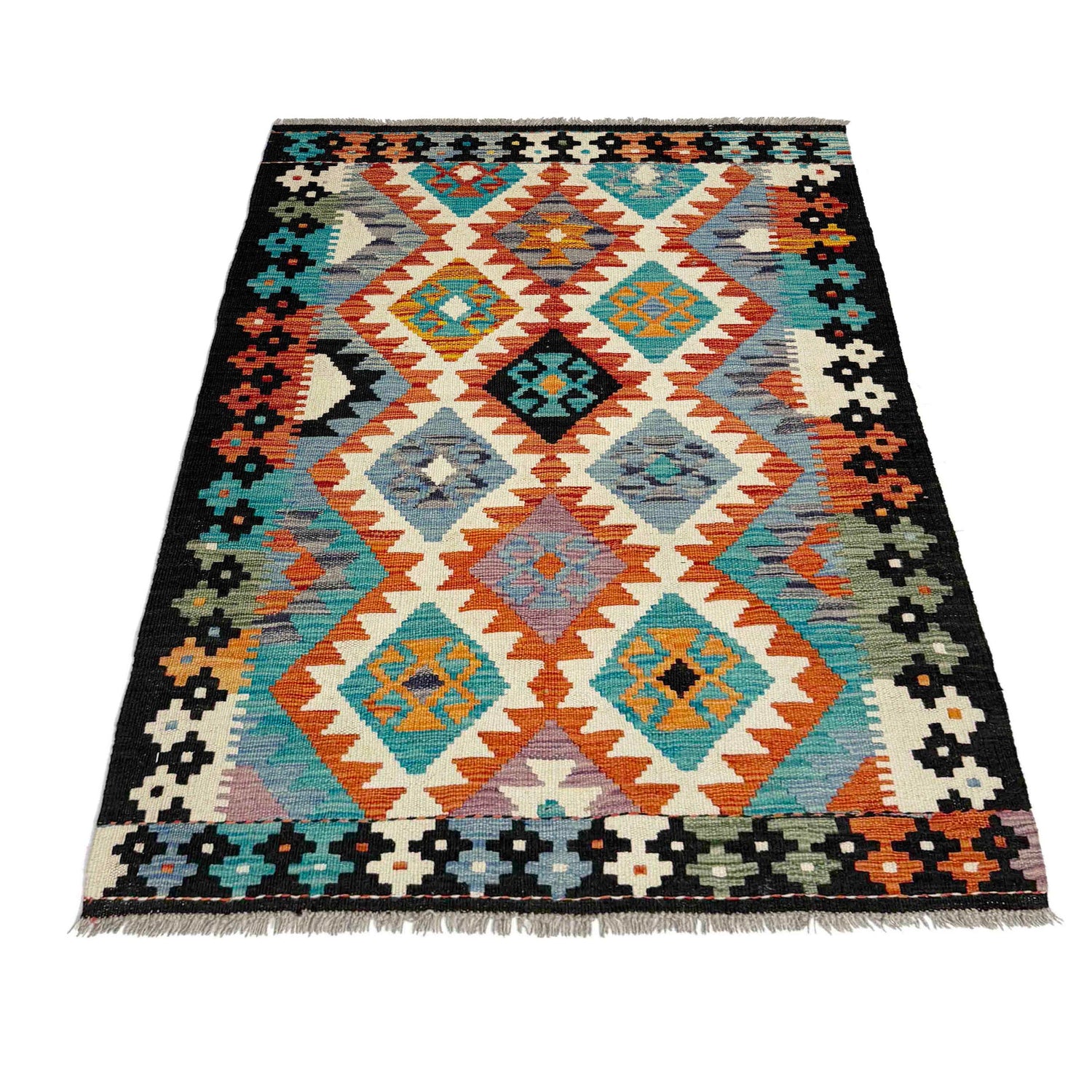Handmade Multi Kilim Geometric 3x5 ft
