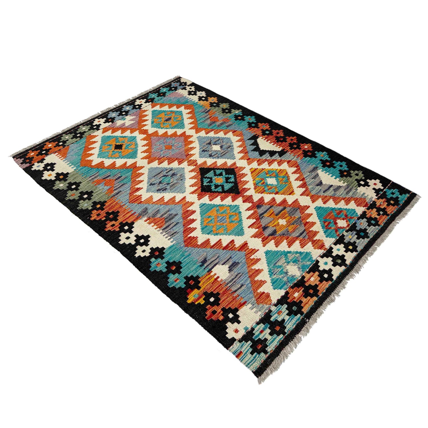 Handmade Multi Kilim Geometric 3x5 ft
