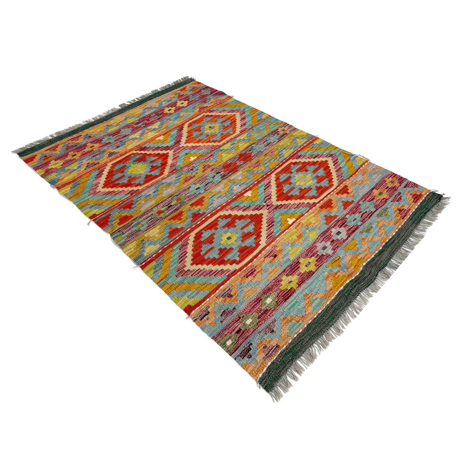 Handmade Multi Kilim Geometric 3x5 ft