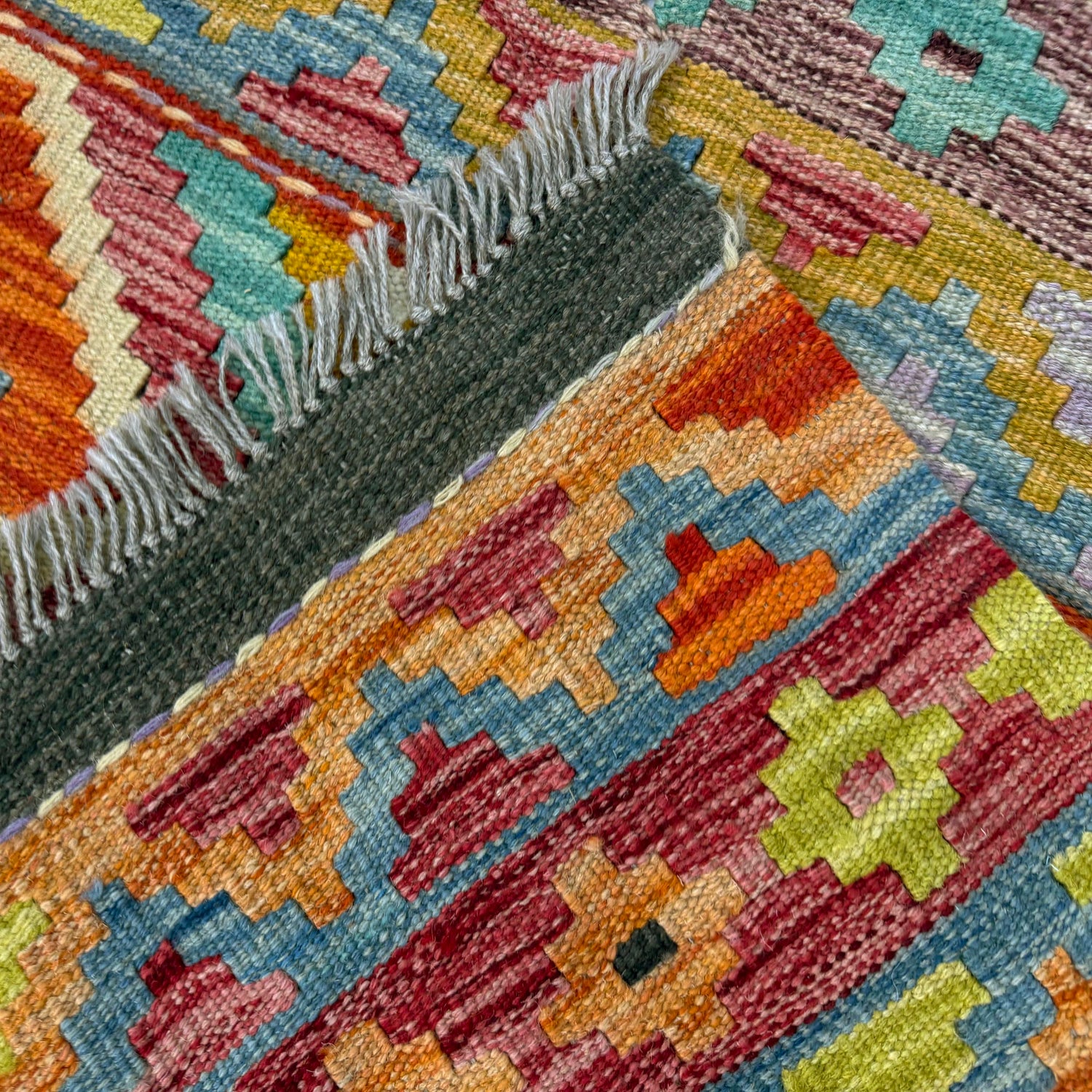 Handmade Multi Kilim Geometric 3x5 ft