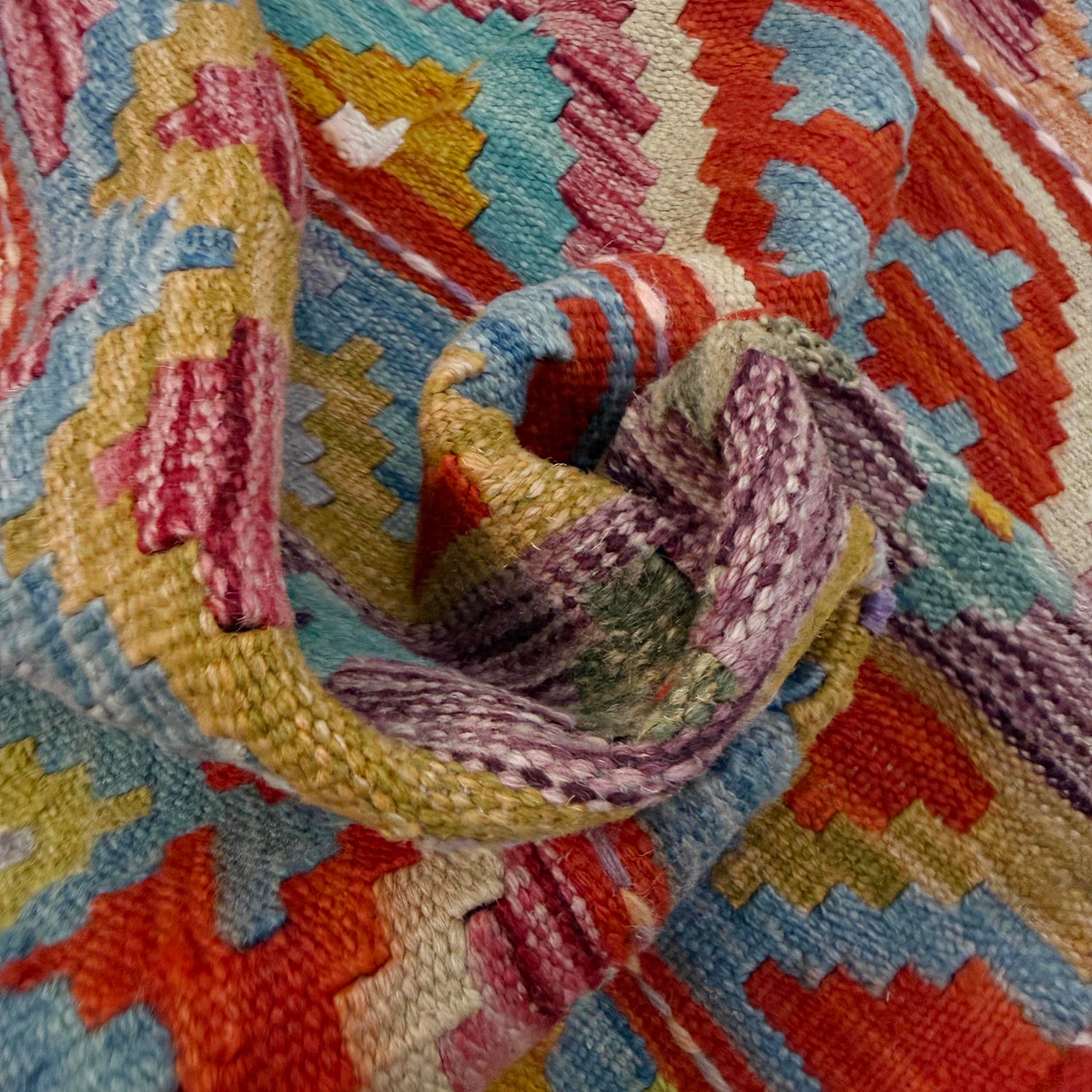 Handmade Multi Kilim Geometric 3x5 ft