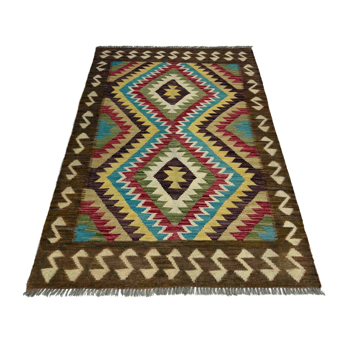 Handmade Multi Kilim Geometric 3x5 ft