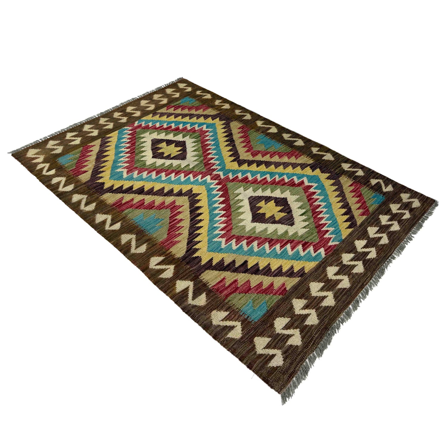 Handmade Multi Kilim Geometric 3x5 ft