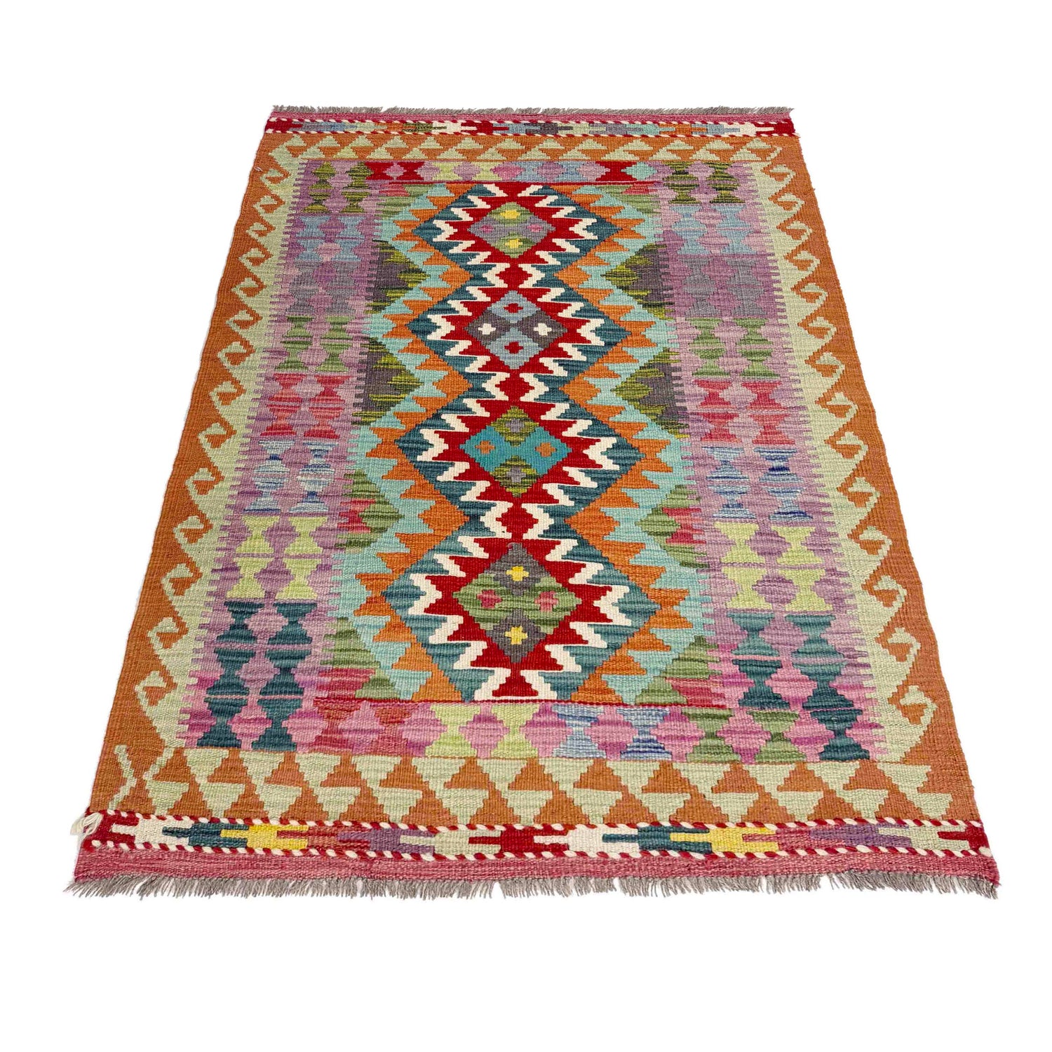 Handmade Multi Kilim Geometric 3x5 ft