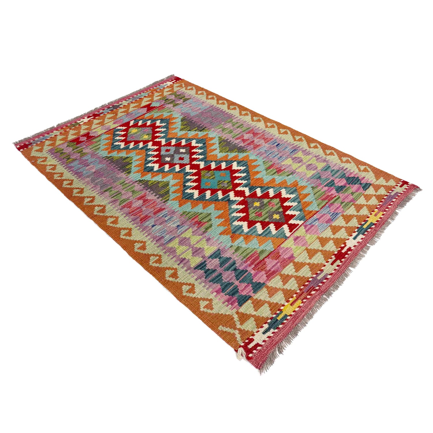 Handmade Multi Kilim Geometric 3x5 ft