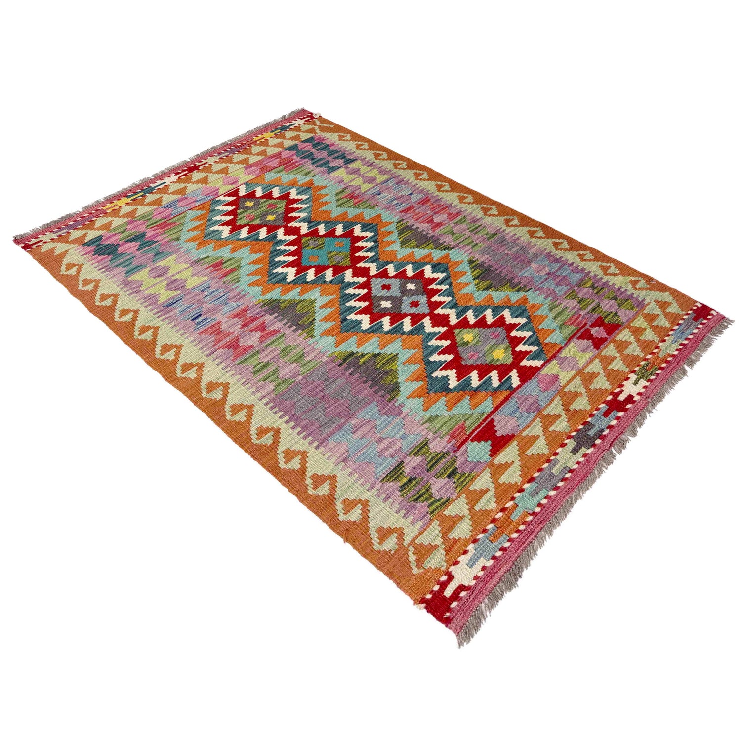 Handmade Multi Kilim Geometric 3x5 ft