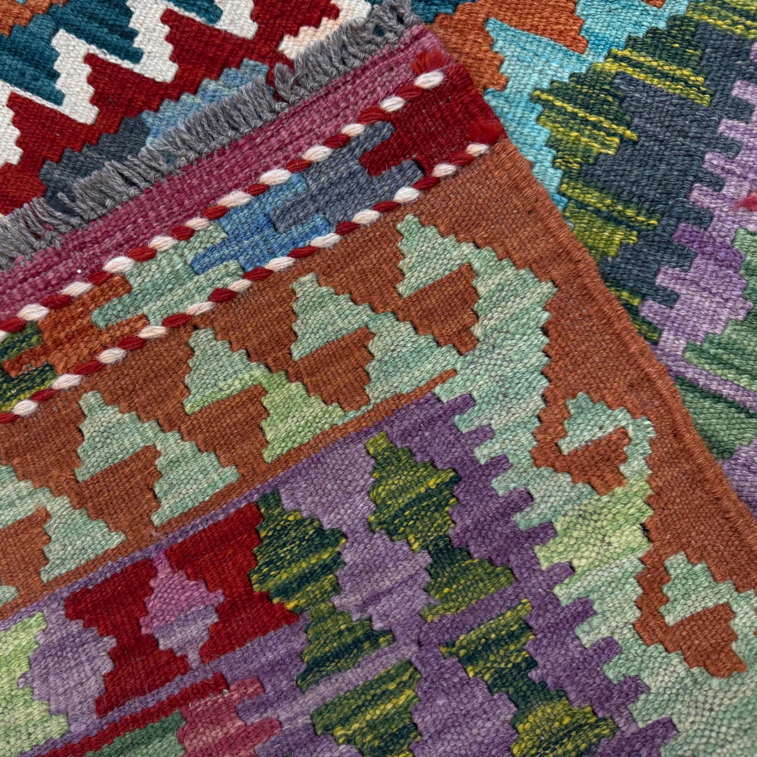 Handmade Multi Kilim Geometric 3x5 ft