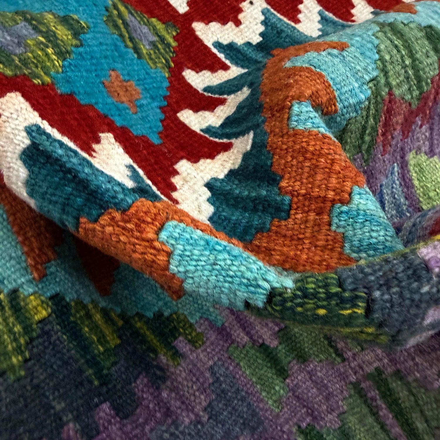 Handmade Multi Kilim Geometric 3x5 ft