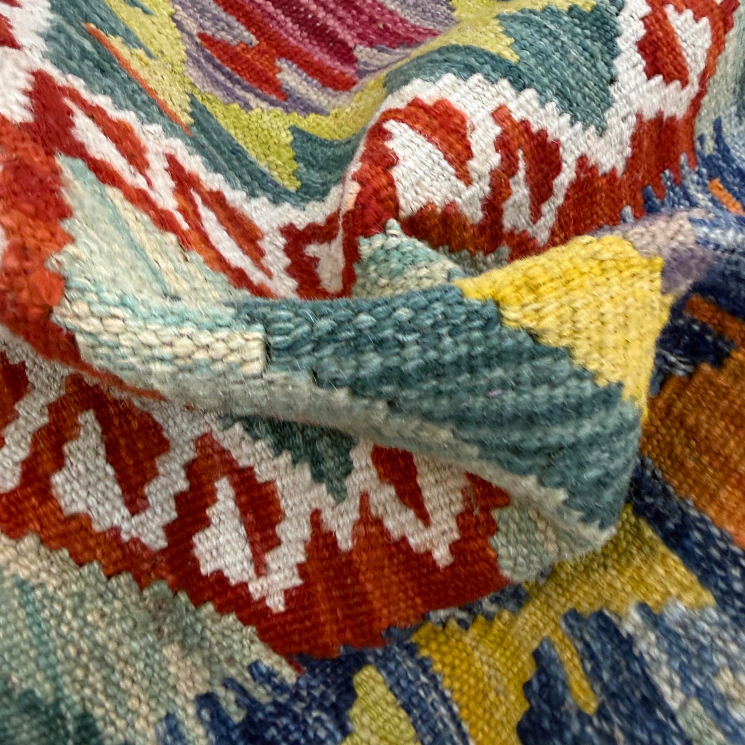 Handmade Multi Kilim Geometric 2x4 ft