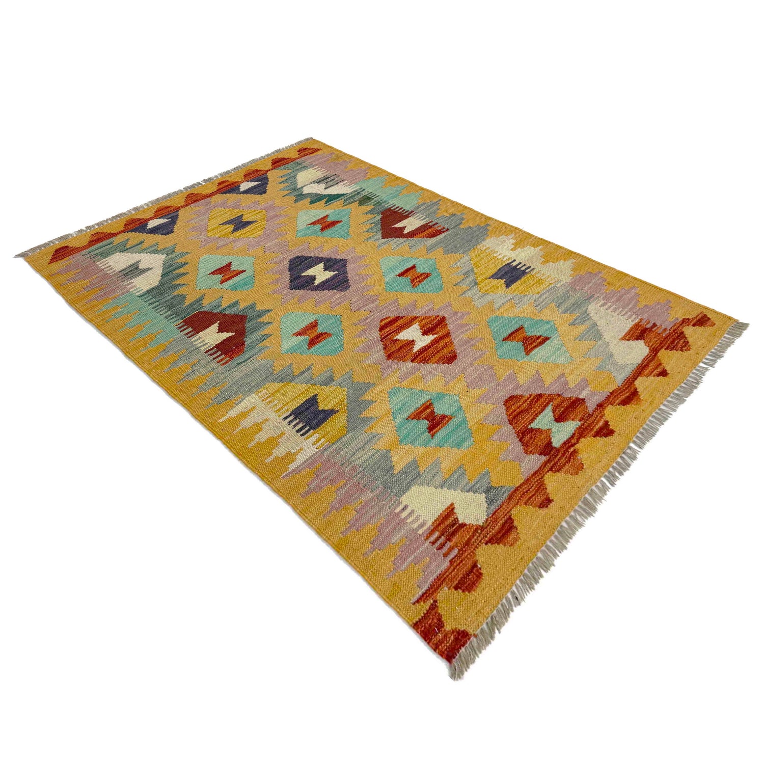 Handmade Multi Kilim Geometric 2x4 ft