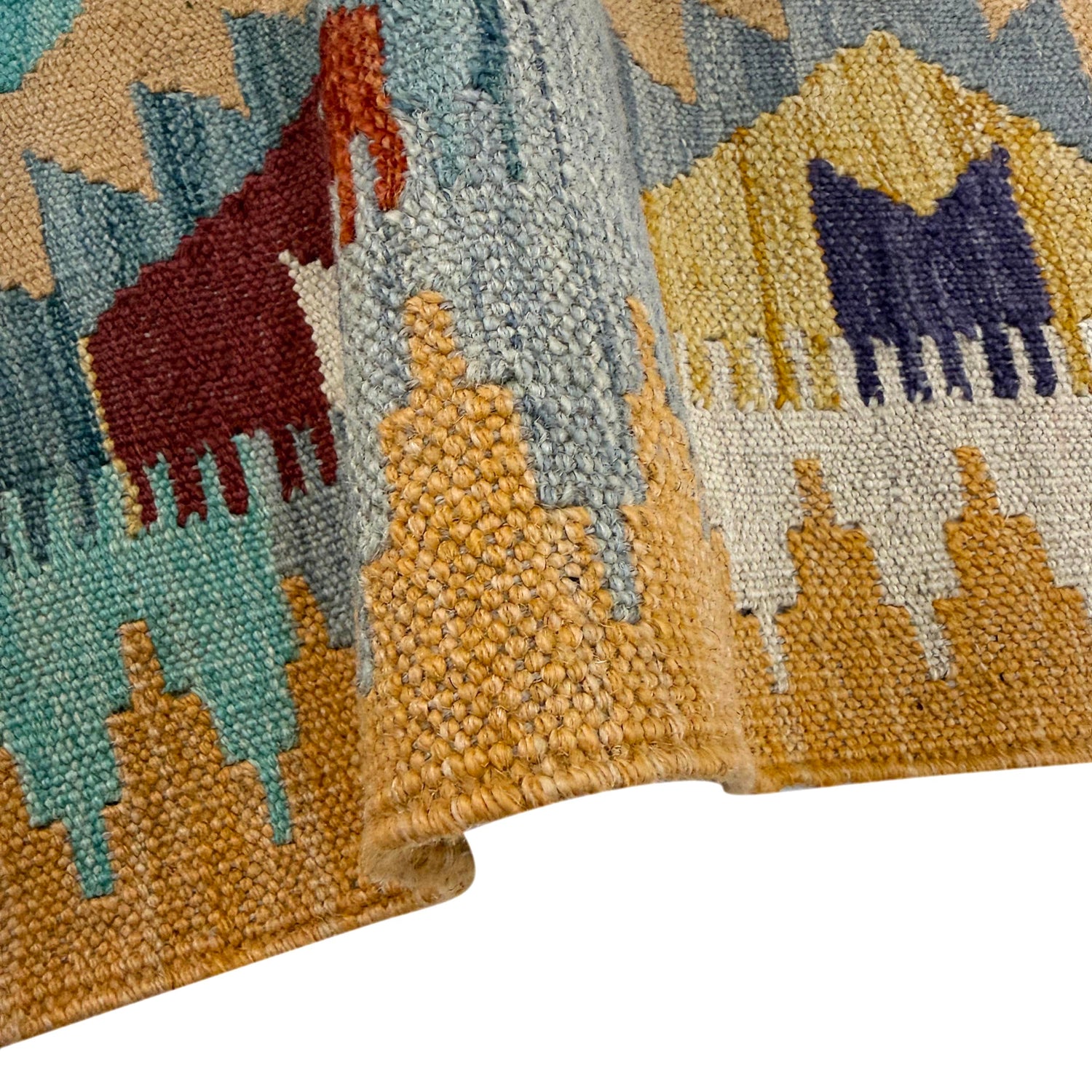 Handmade Multi Kilim Geometric 2x4 ft