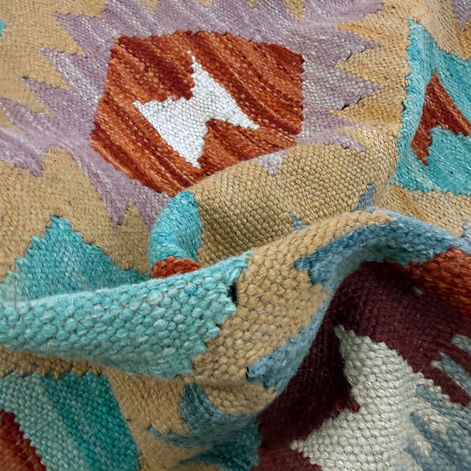 Handmade Multi Kilim Geometric 2x4 ft