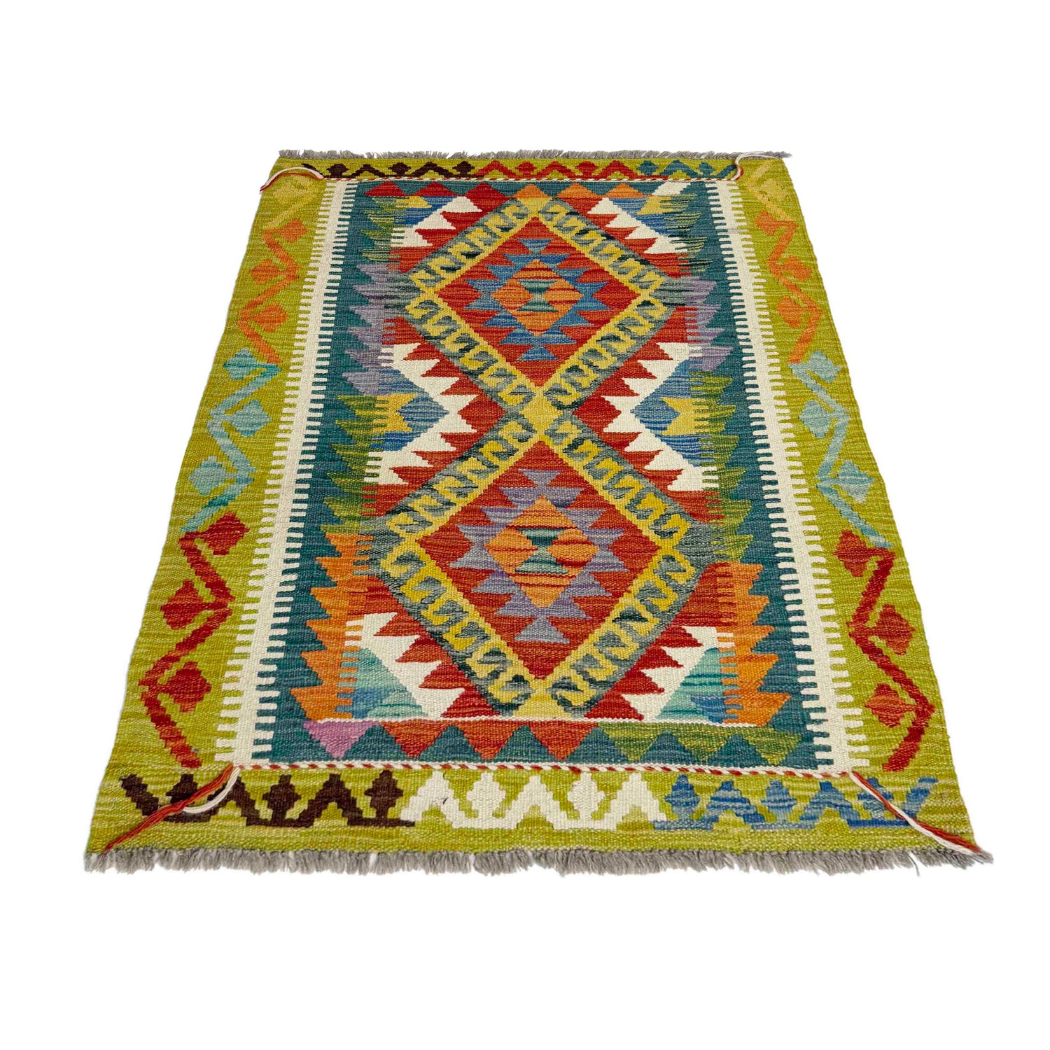 Handmade Multi Kilim Geometric 2x4 ft