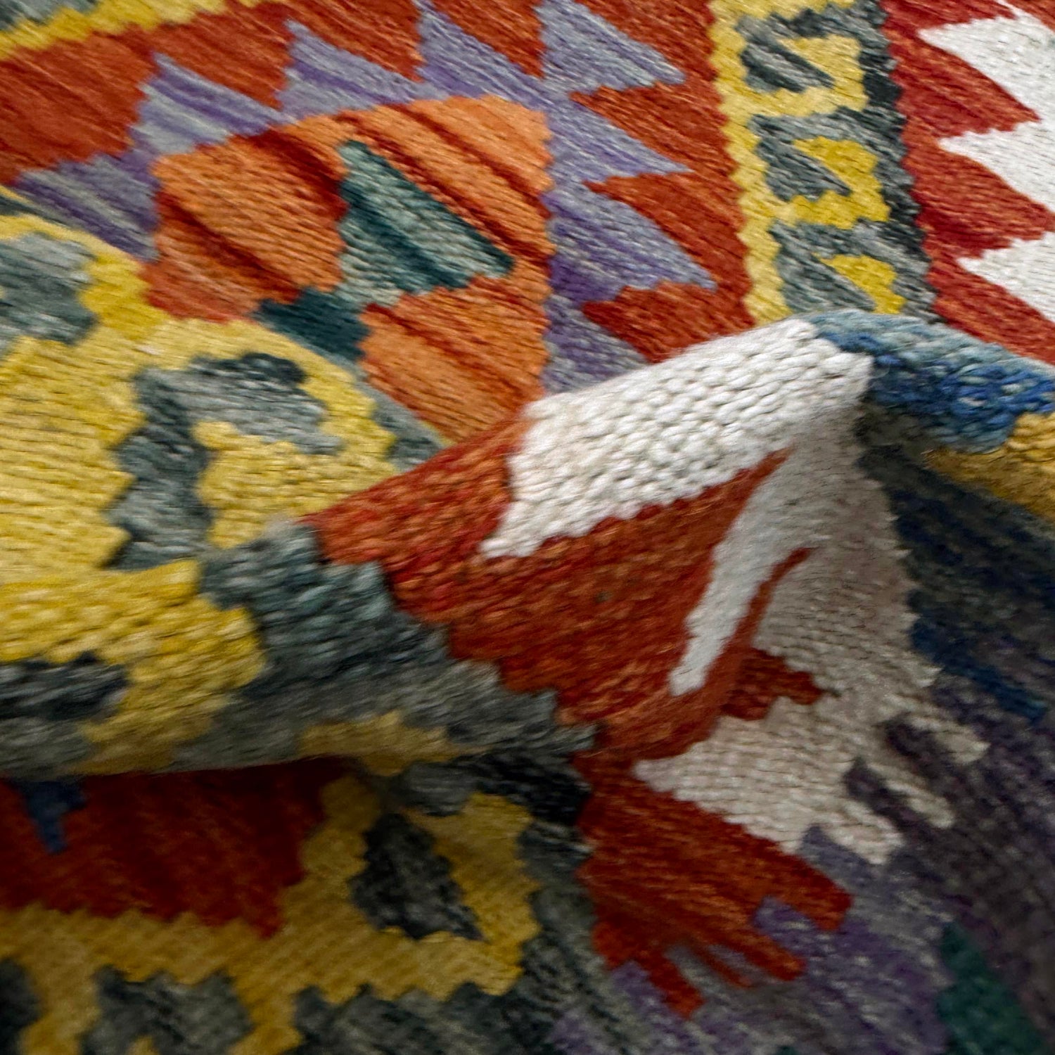 Handmade Multi Kilim Geometric 2x4 ft