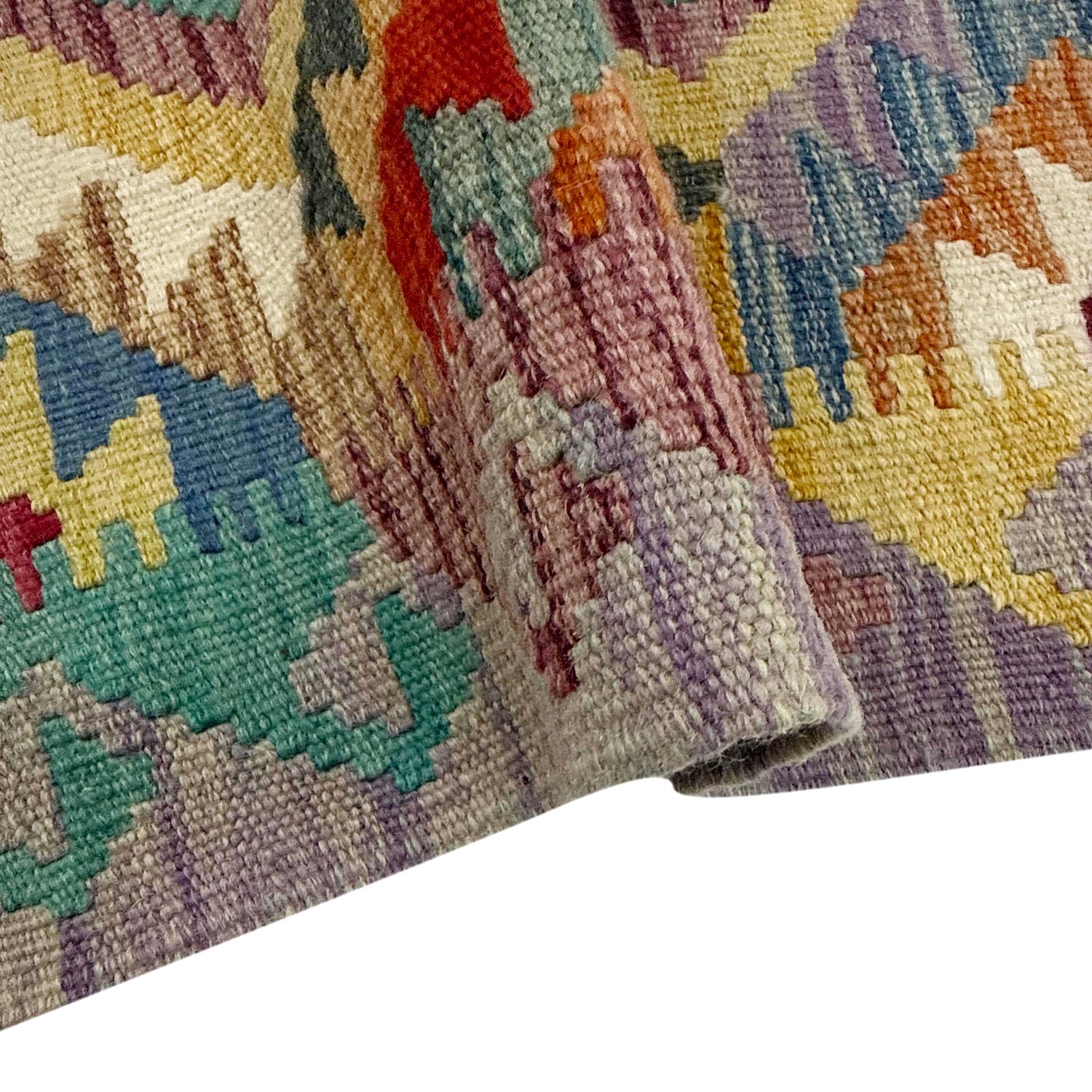 Handmade Multi Kilim Geometric 2x4 ft