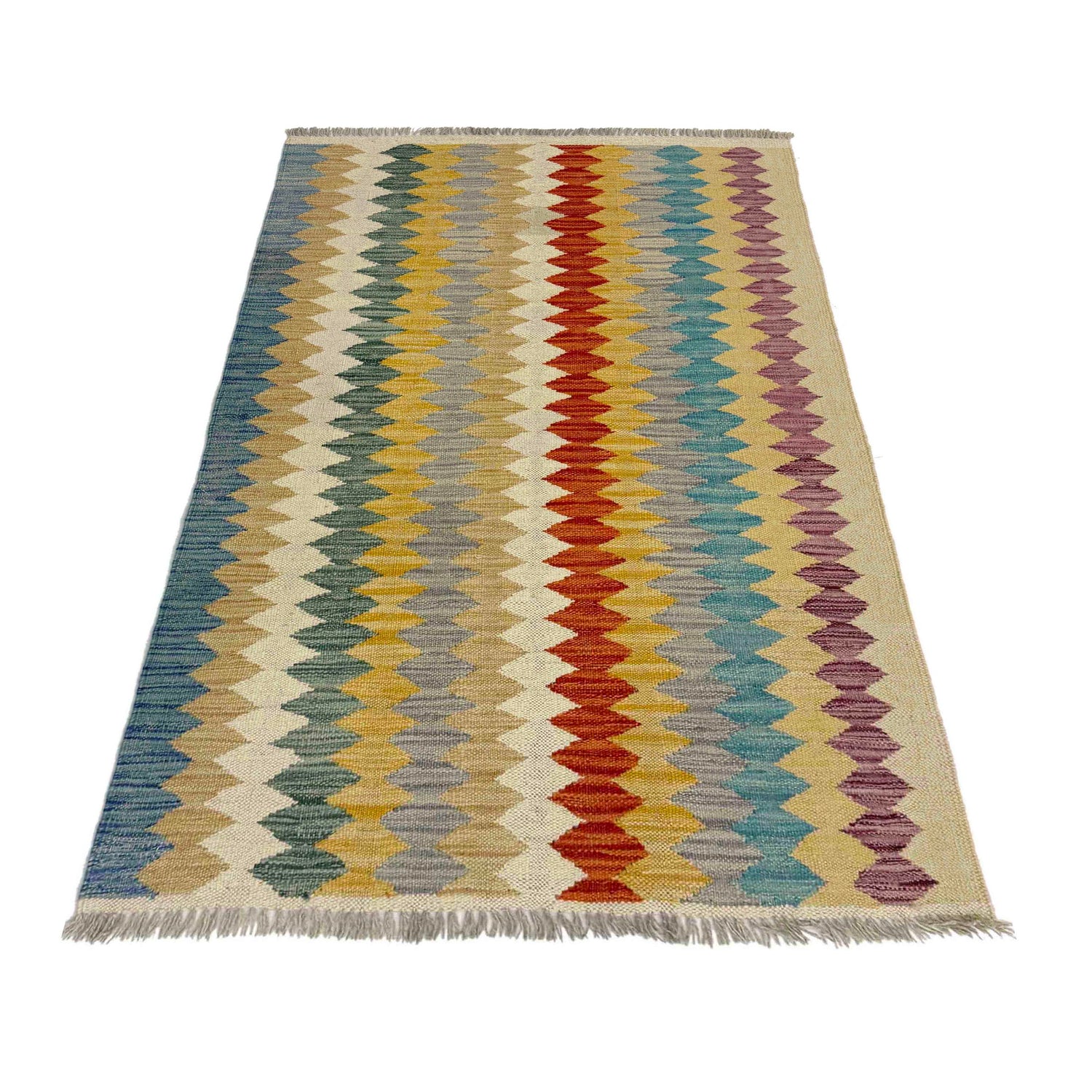 Handmade Multi Kilim Geometric 2x4 ft