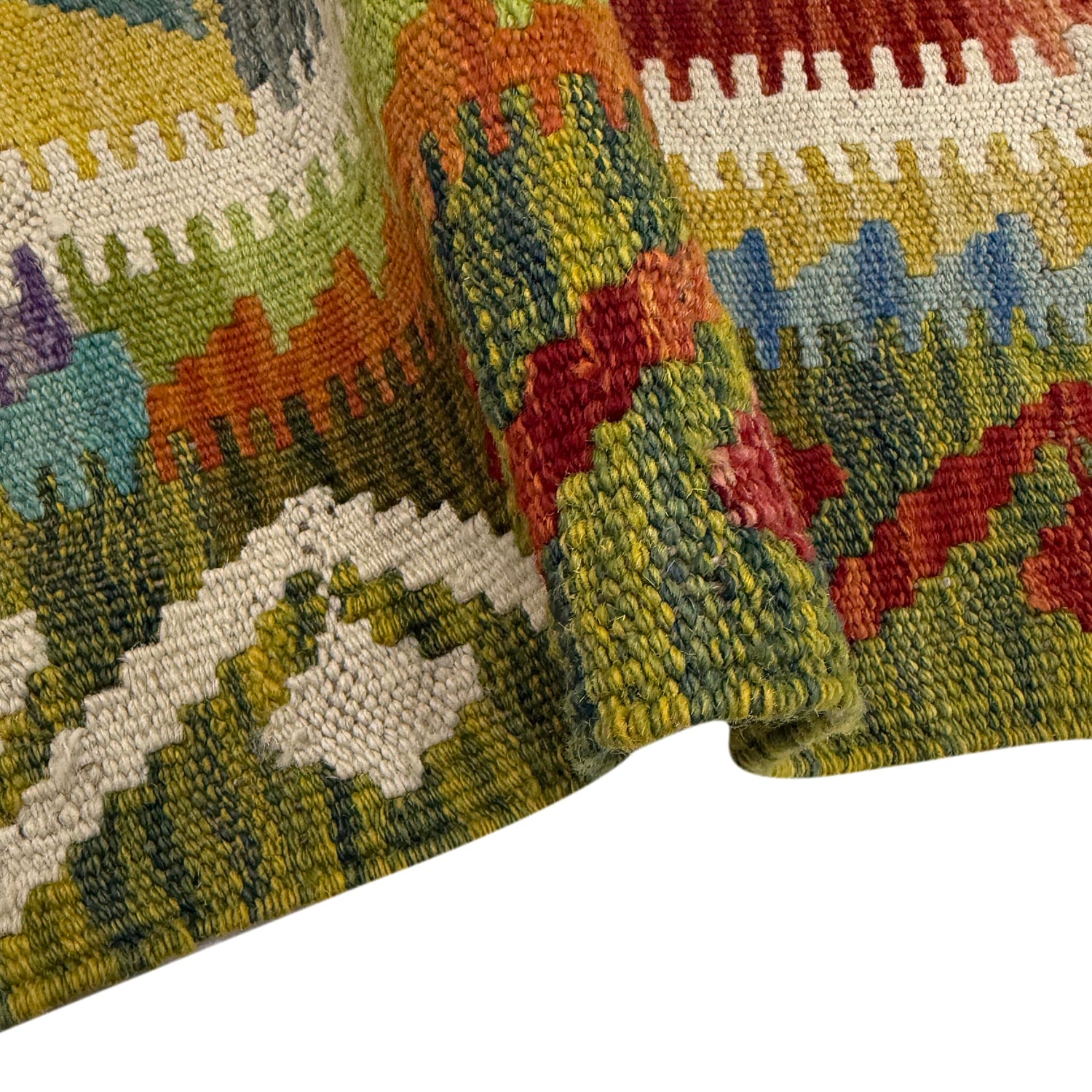 Handmade Multi Kilim Geometric 2x4 ft
