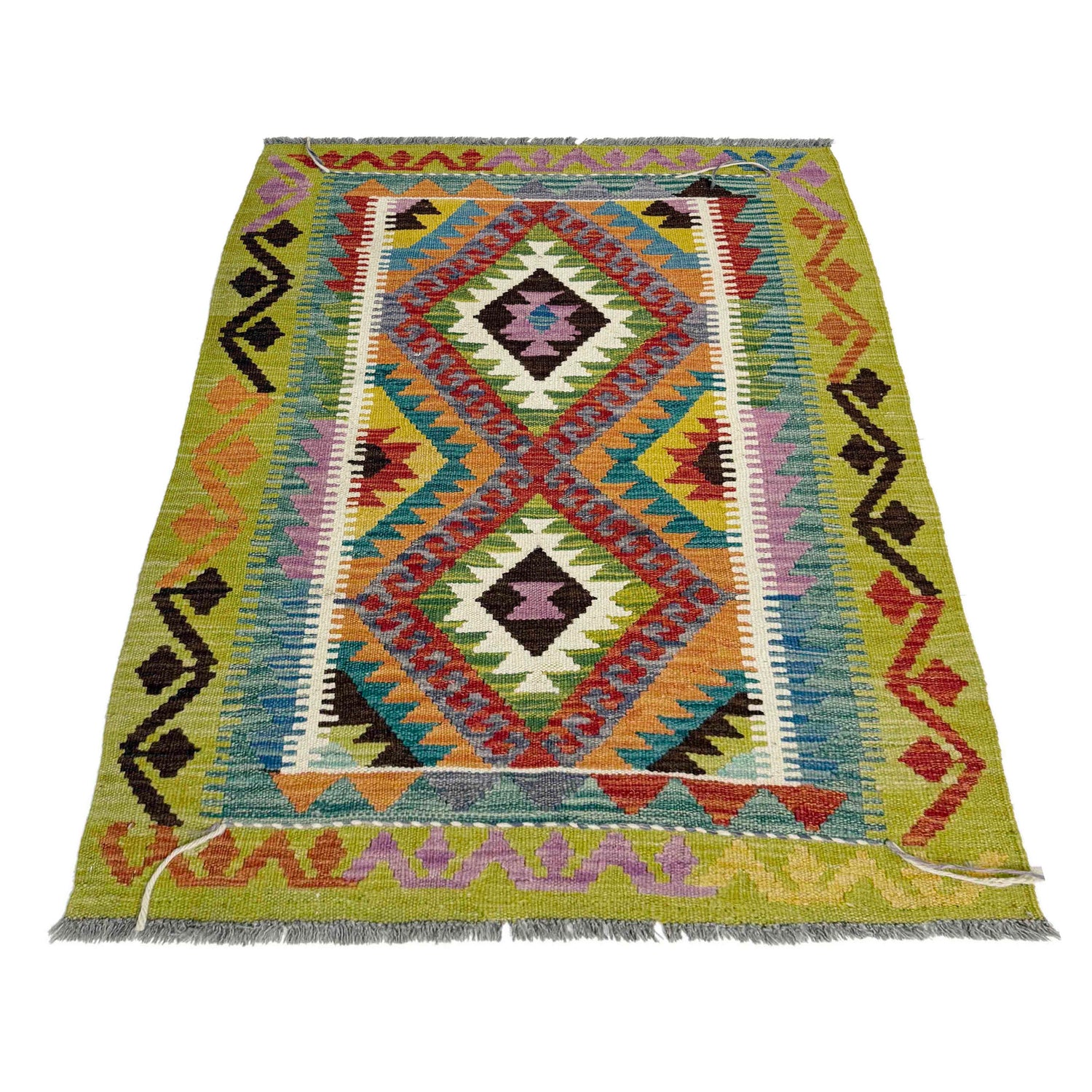 Handmade Multi Kilim Geometric 2x4 ft