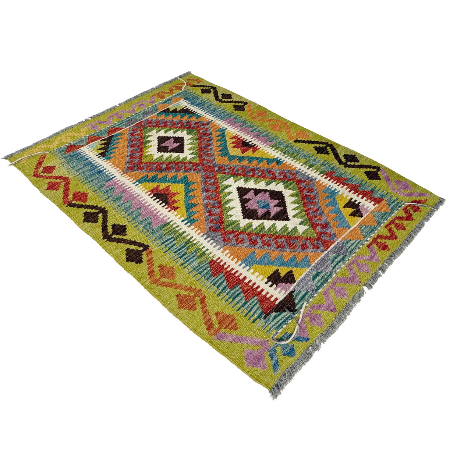 Handmade Multi Kilim Geometric 2x4 ft