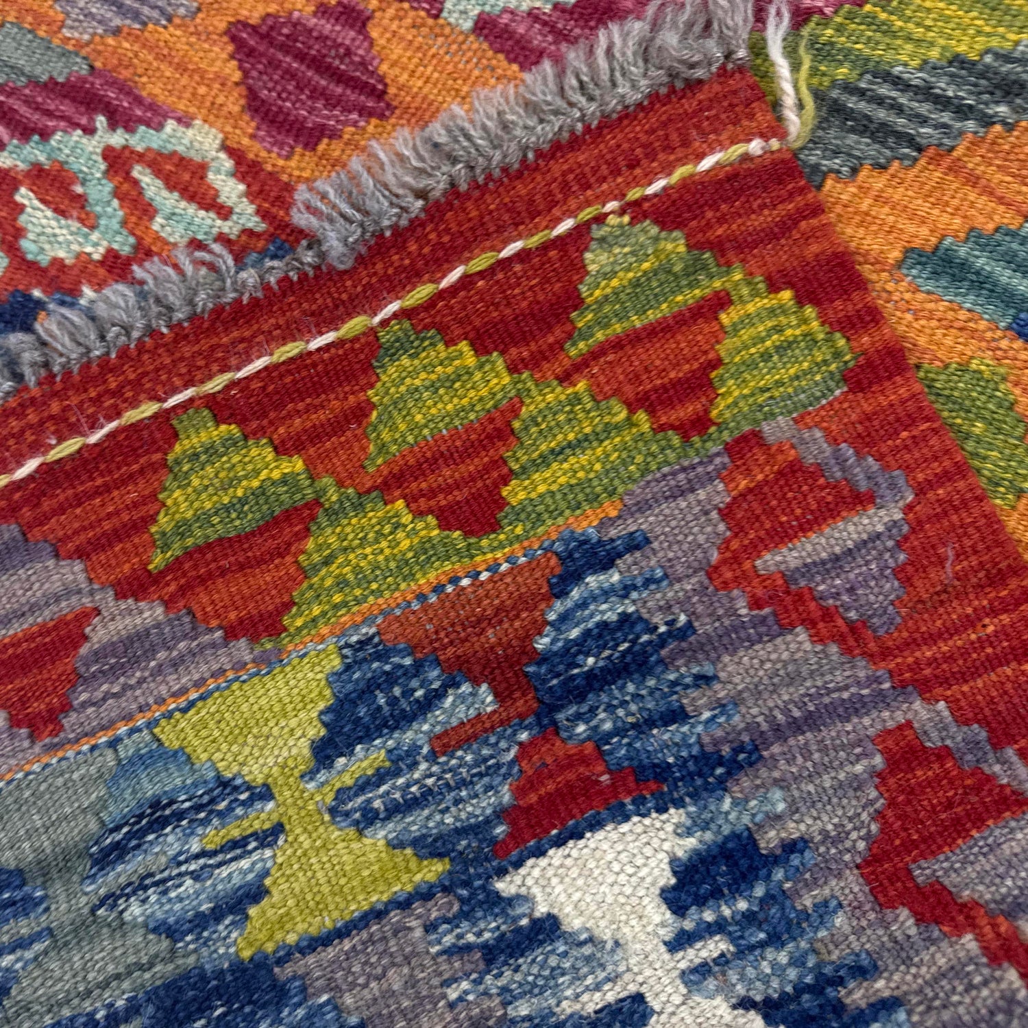 Handmade Multi Kilim Geometric 2x4 ft