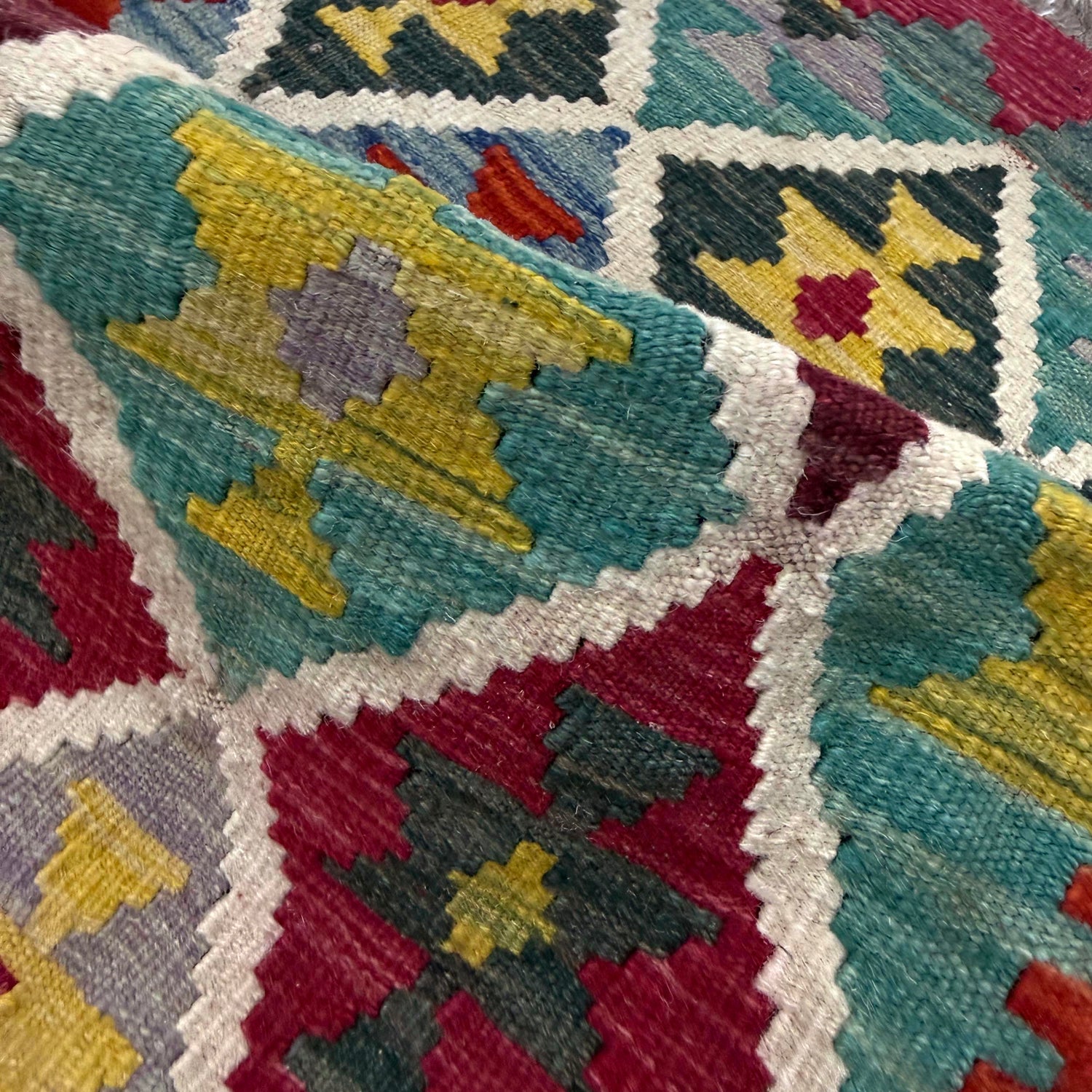 Handmade Multi Kilim Geometric 2x4 ft