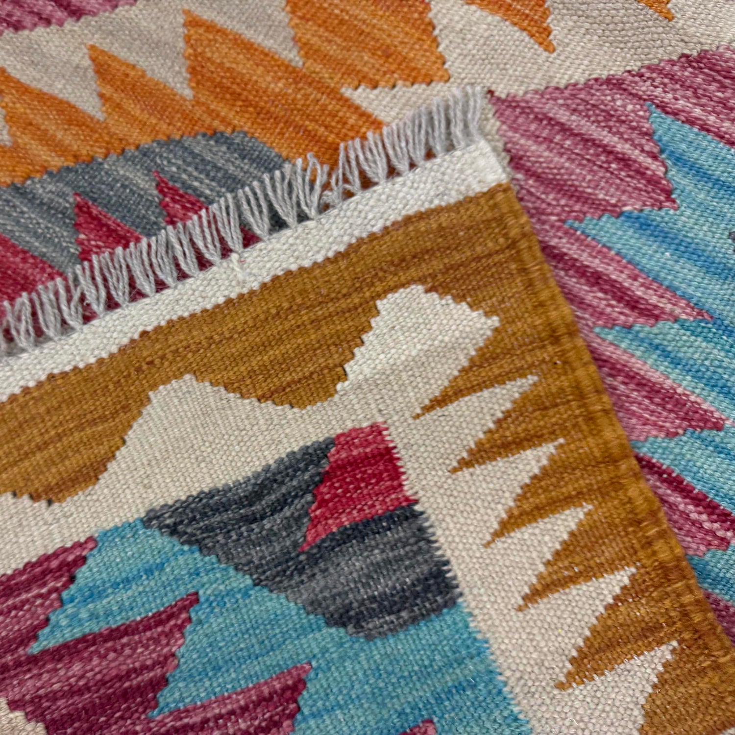 Handmade Multi Kilim Geometric 2x4 ft
