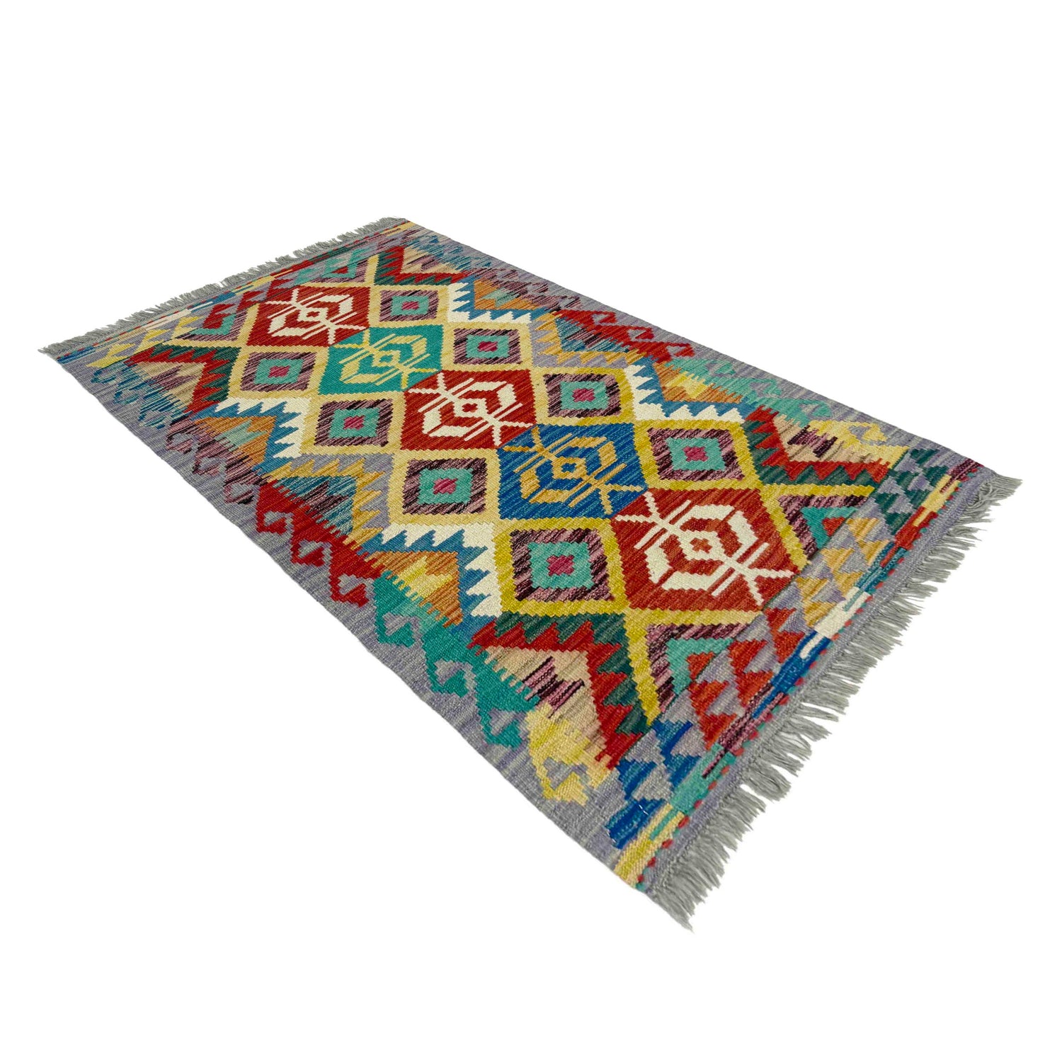 Handmade Multi Kilim Geometric 2x4 ft