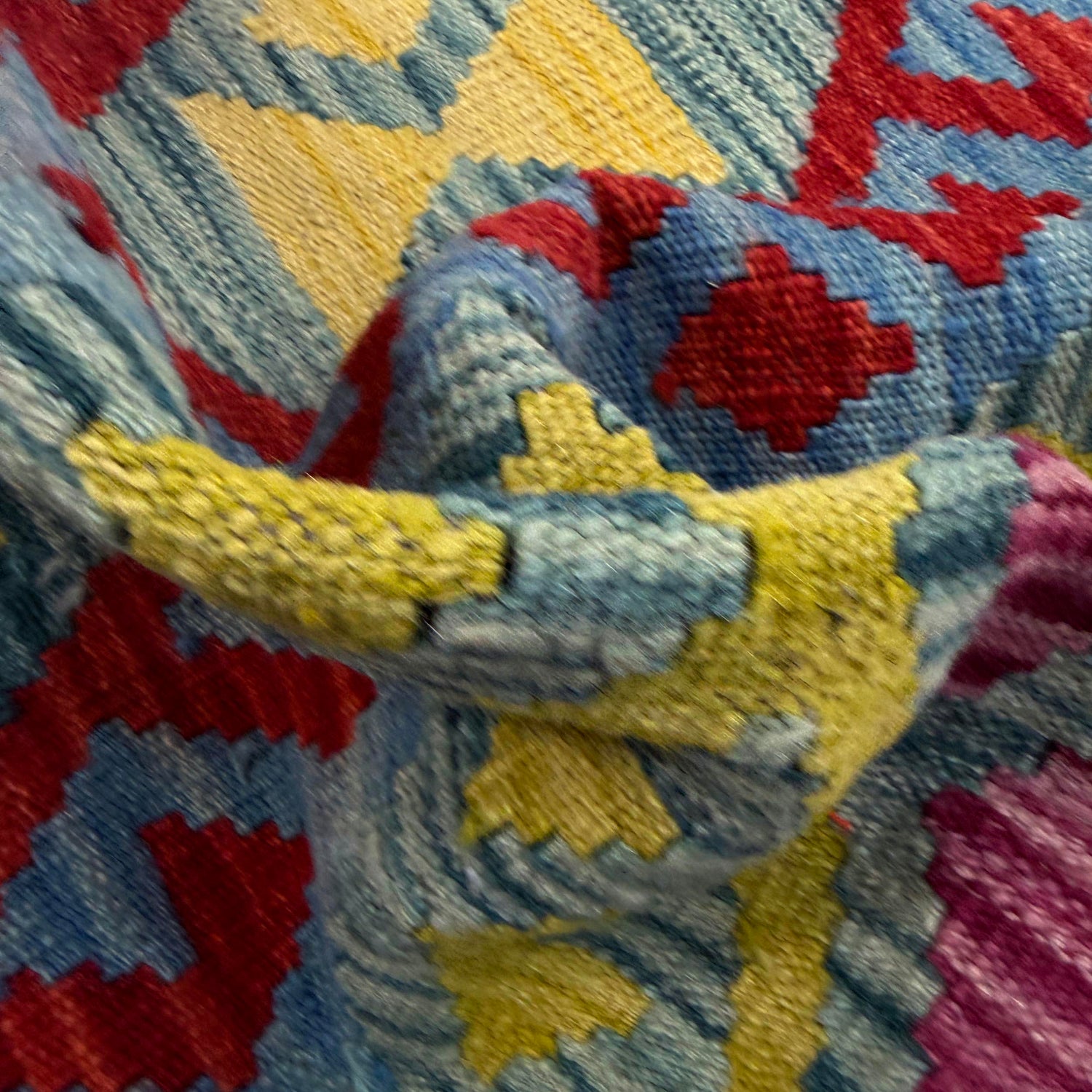 Handmade Multi Kilim Geometric 2x4 ft