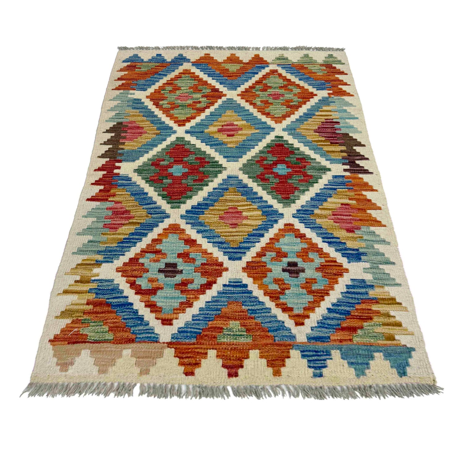 Handmade Multi Kilim Geometric 2x4 ft