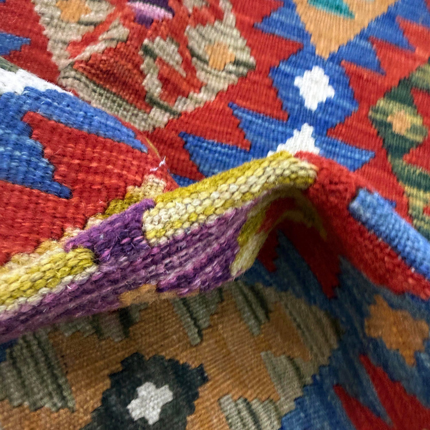 Handmade Multi Kilim Geometric 2x4 ft