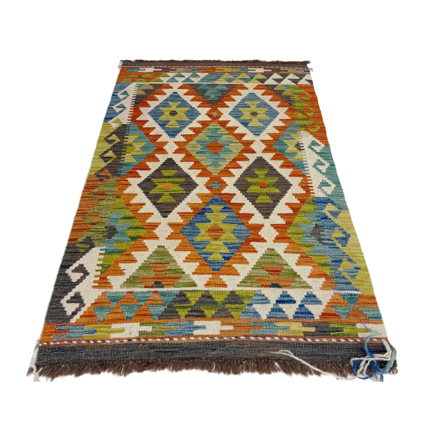 Handmade Multi Kilim Geometric 2x4 ft