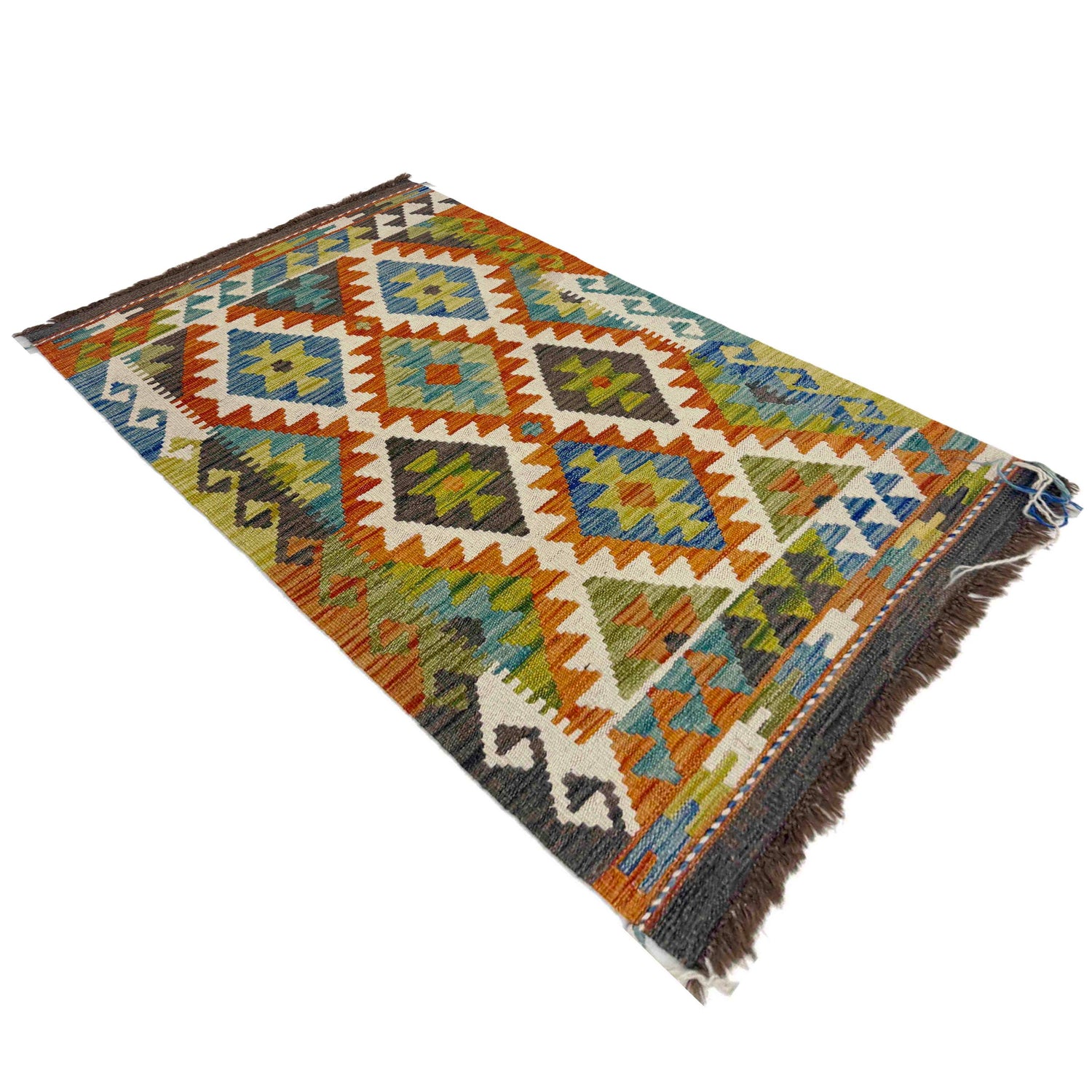 Handmade Multi Kilim Geometric 2x4 ft