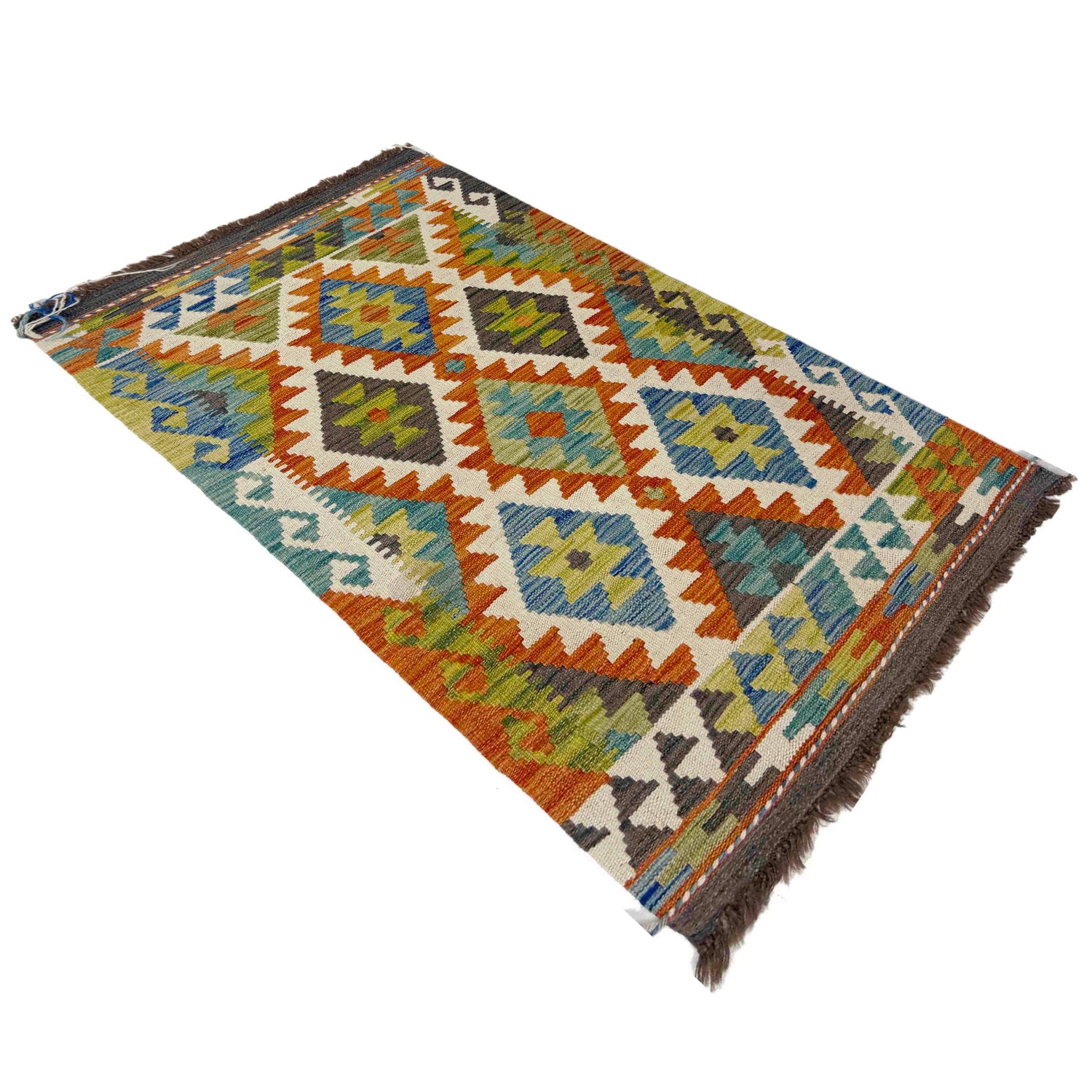 Handmade Multi Kilim Geometric 2x4 ft