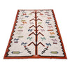 Embroidery Kilim Area Rug Handmade Beige Animal 9x12 ft