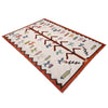 Embroidery Kilim Area Rug Handmade Beige Animal 9x12 ft