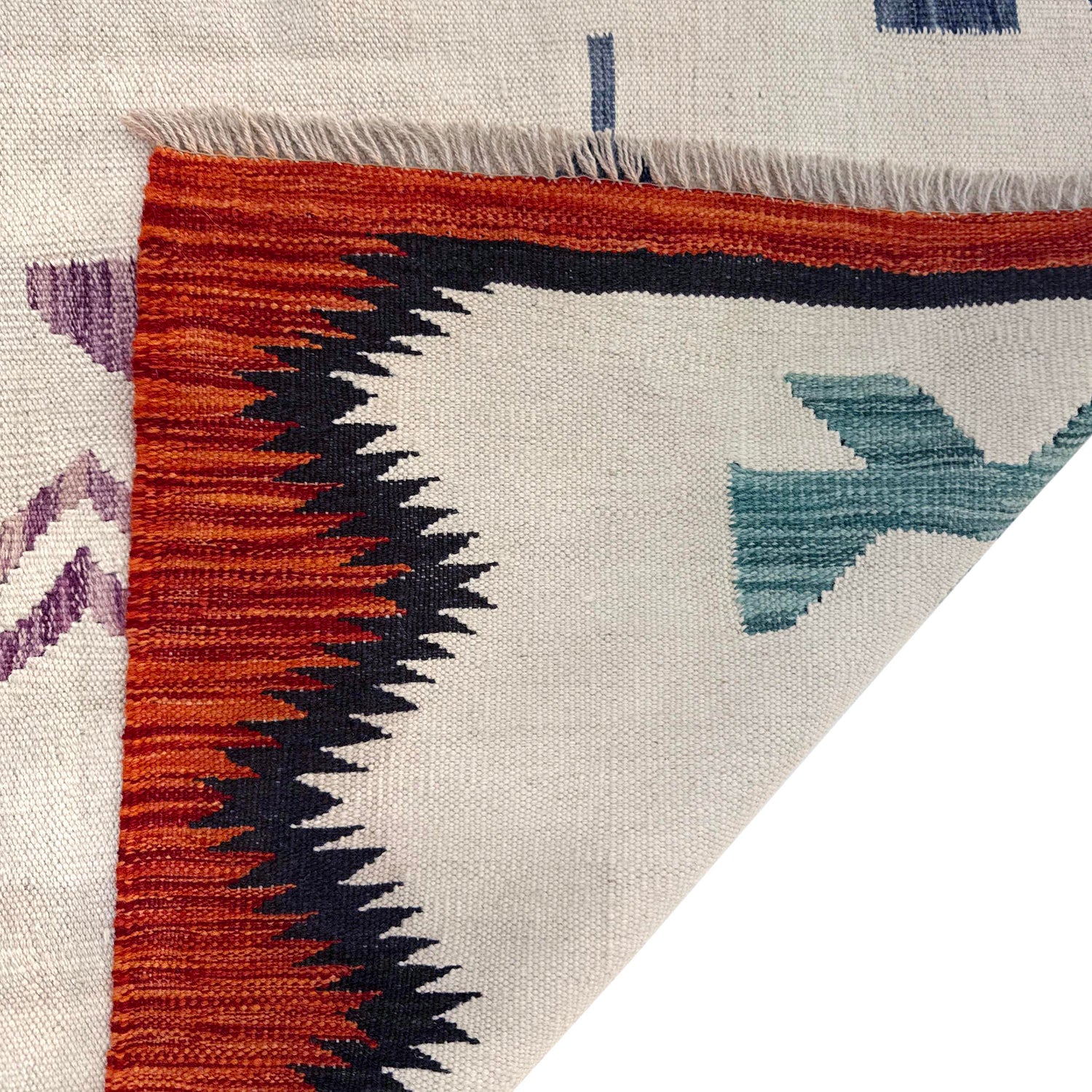 Embroidery Kilim Area Rug Handmade Beige Animal 9x12 ft