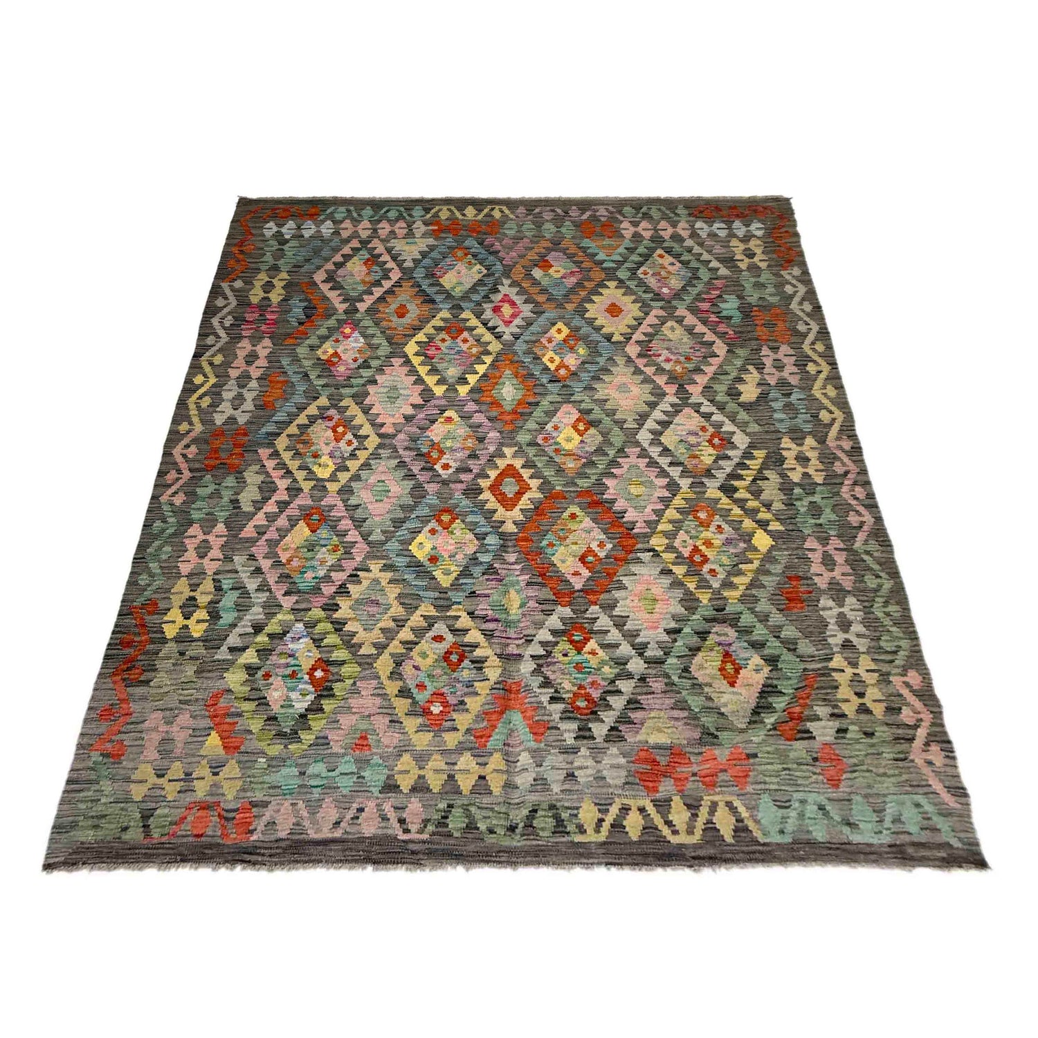 Handmade Multi Kilim Geometric 5x8 ft