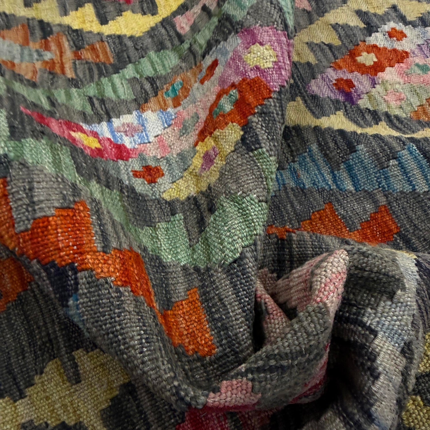 Handmade Multi Kilim Geometric 5x8 ft