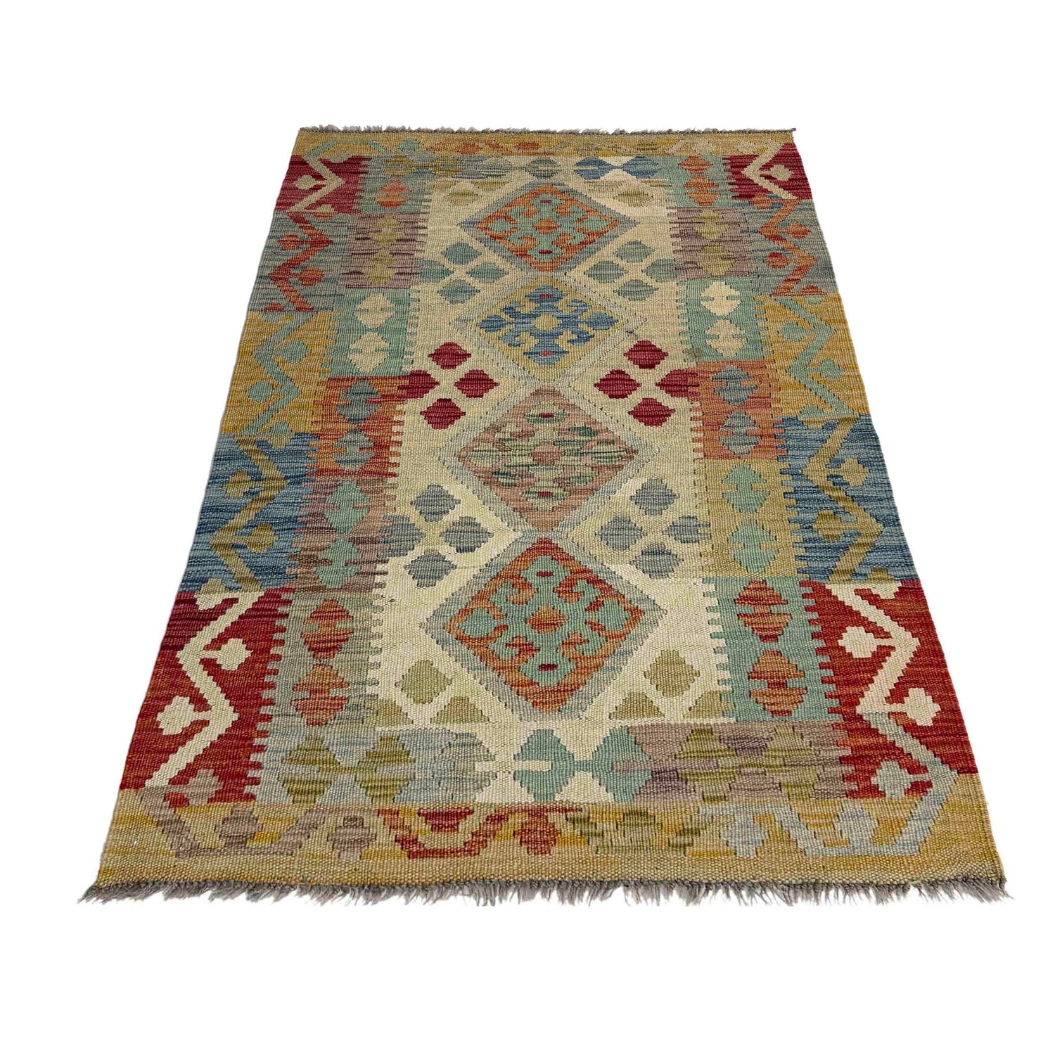 Handmade Multi Kilim Geometric 2x4 ft