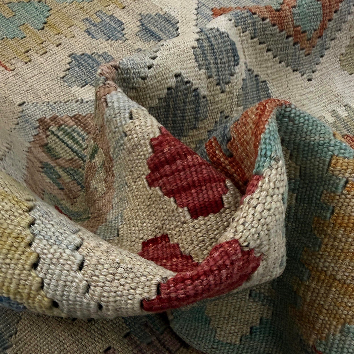 Handmade Multi Kilim Geometric 2x4 ft