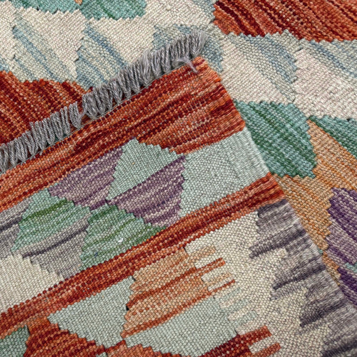 Handmade Multi Kilim Geometric 16' Runner
