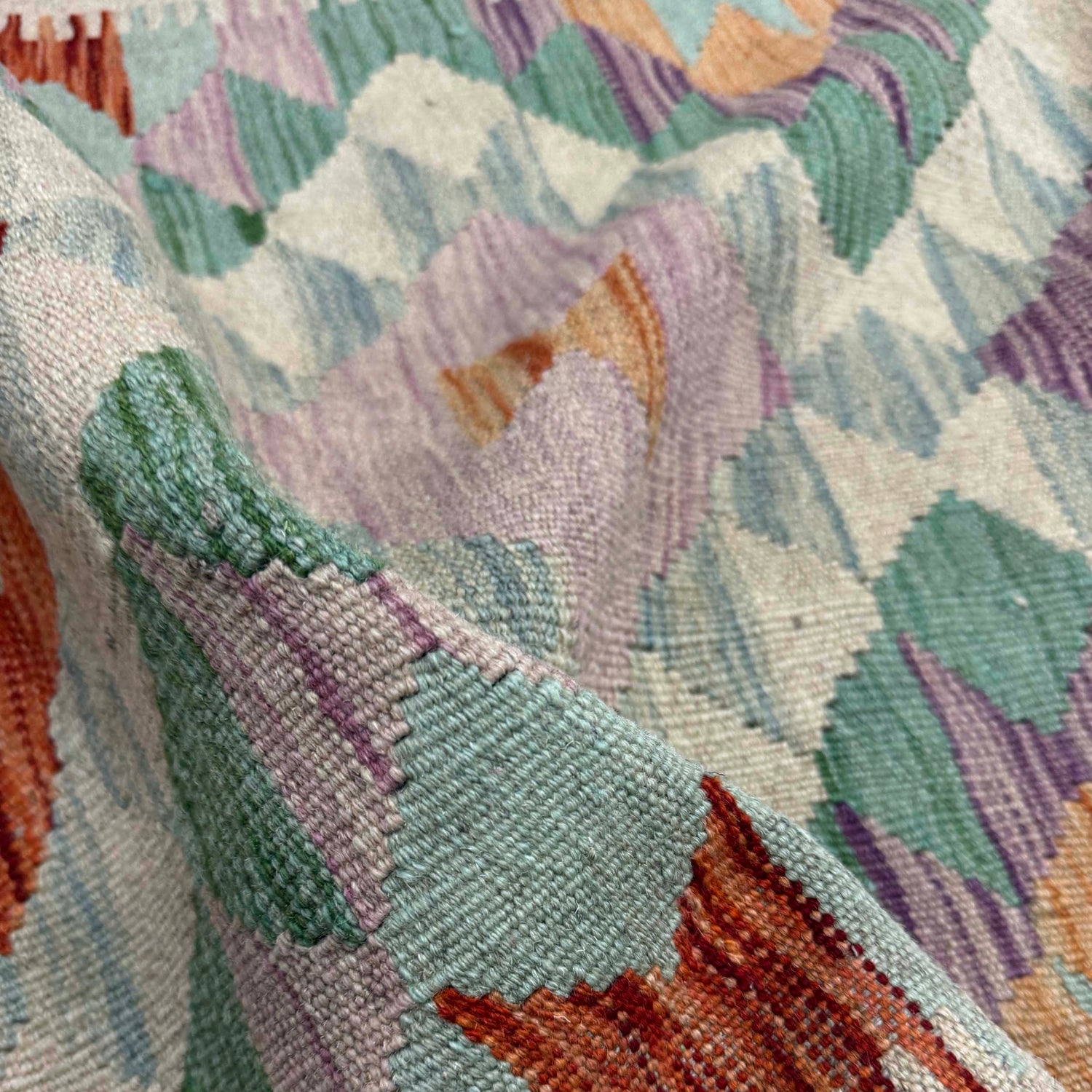 Handmade Multi Kilim Geometric 16' Runner